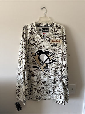 MEN’S REEBOK MARIO LEMIEUX #66 PENGUINS DIGITAL CAMO NHL JERSEY SZ 54 - NWT RARE