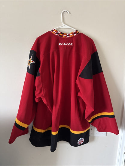 MEN’S CCM INDY FUEL ECHL AUTHENTIC HOCKEY GAME JERSEY SZ 52 - RED RARE