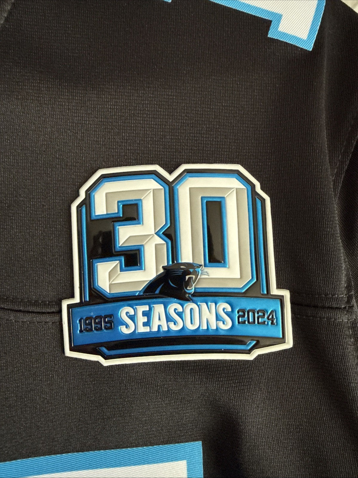 Men’s Nike Xavier Legette #17 Carolina Panthers 30 Seasons Jersey Sz L - RARE