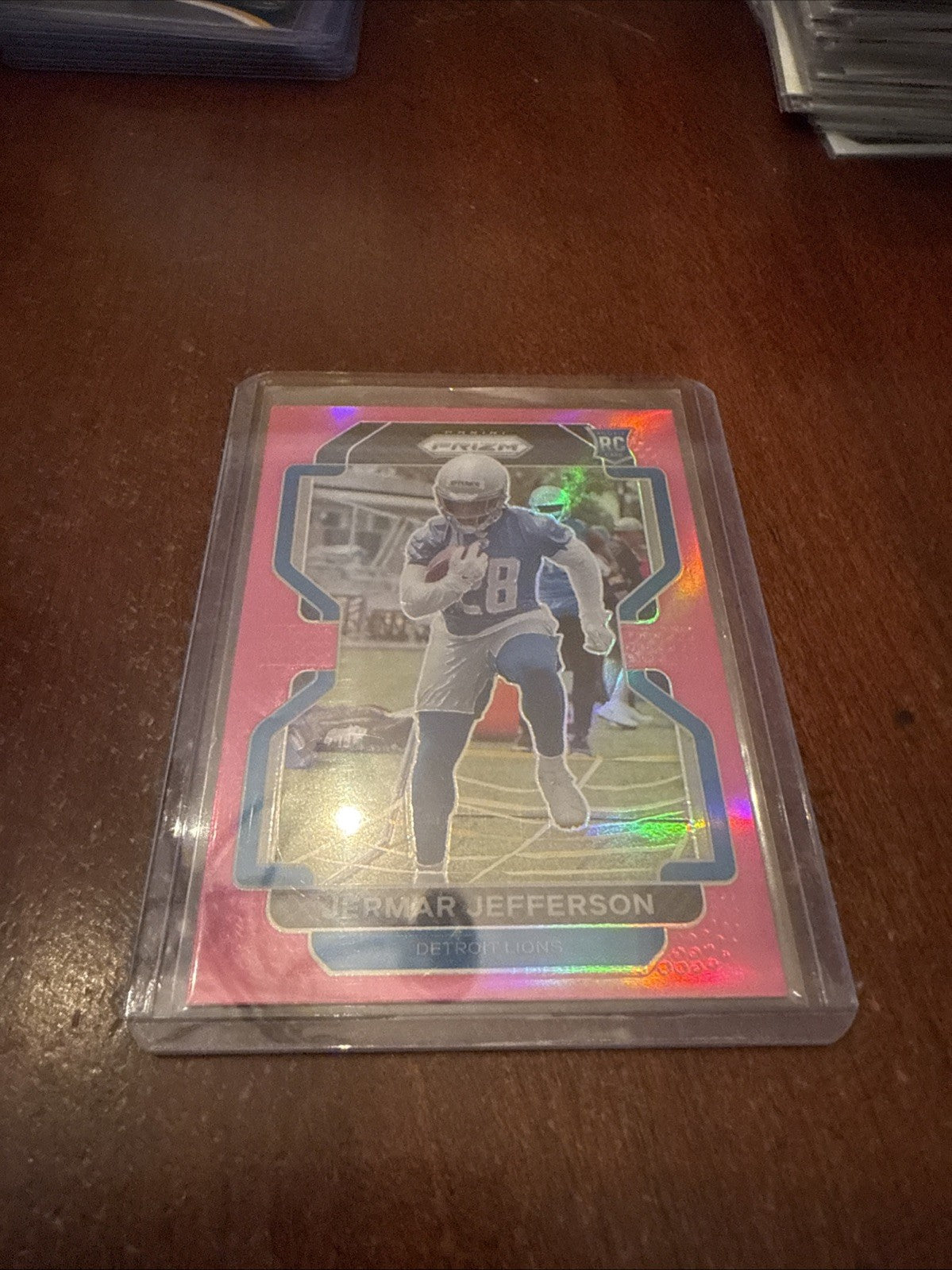 2021 Panini Prizm Jermar Jefferson PINK SP Prizm Rookie Detroit Lions #404