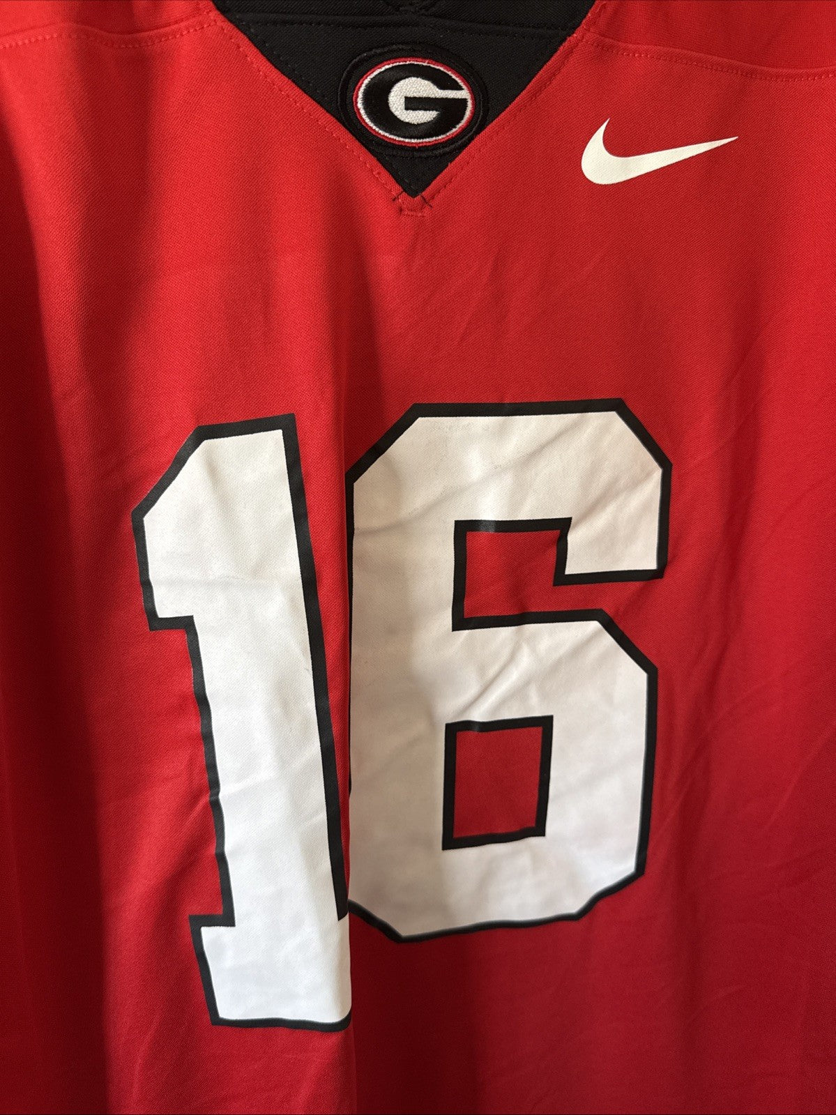 Men’s Nike Maurice Hayes Jr #16 Georgia Bulldogs NCAA Jersey Sz M - Red RARE