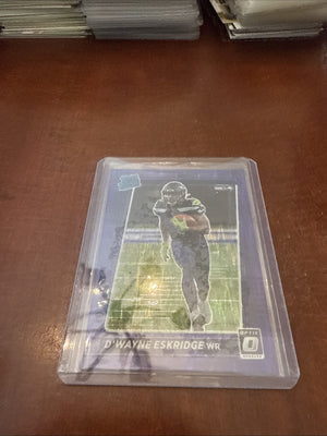 2021 Panini Donruss Optic Rated Purple Shock Prizm D'Wayne Eskridge Rookie RC
