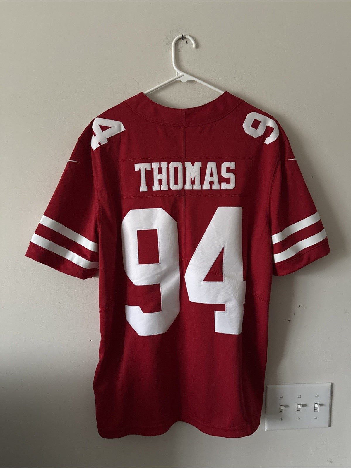 MEN’S NIKE SOLOMON THOMAS #94 SAN FRANSCISCO 49ERS VAPOR LMTD JERSEY SZ L - RARE