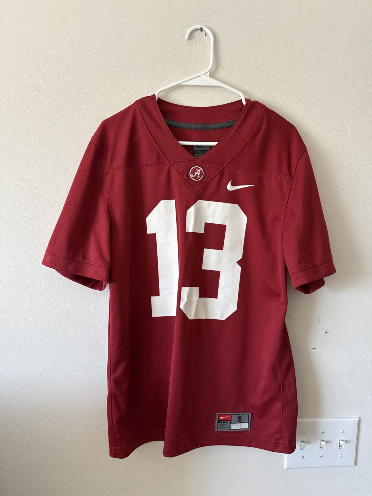 Men’s Nike Tua Tagovailoa #13 Alabama Crimson Tide Game Jersey Sz S - Red RARE