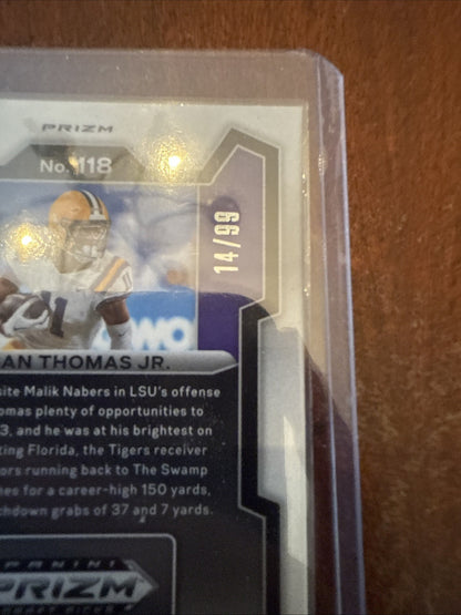 2024 Panini Prizm Draft Picks - Brian Thomas Jr. #118 Blue Ice Prizm /99 (RC)