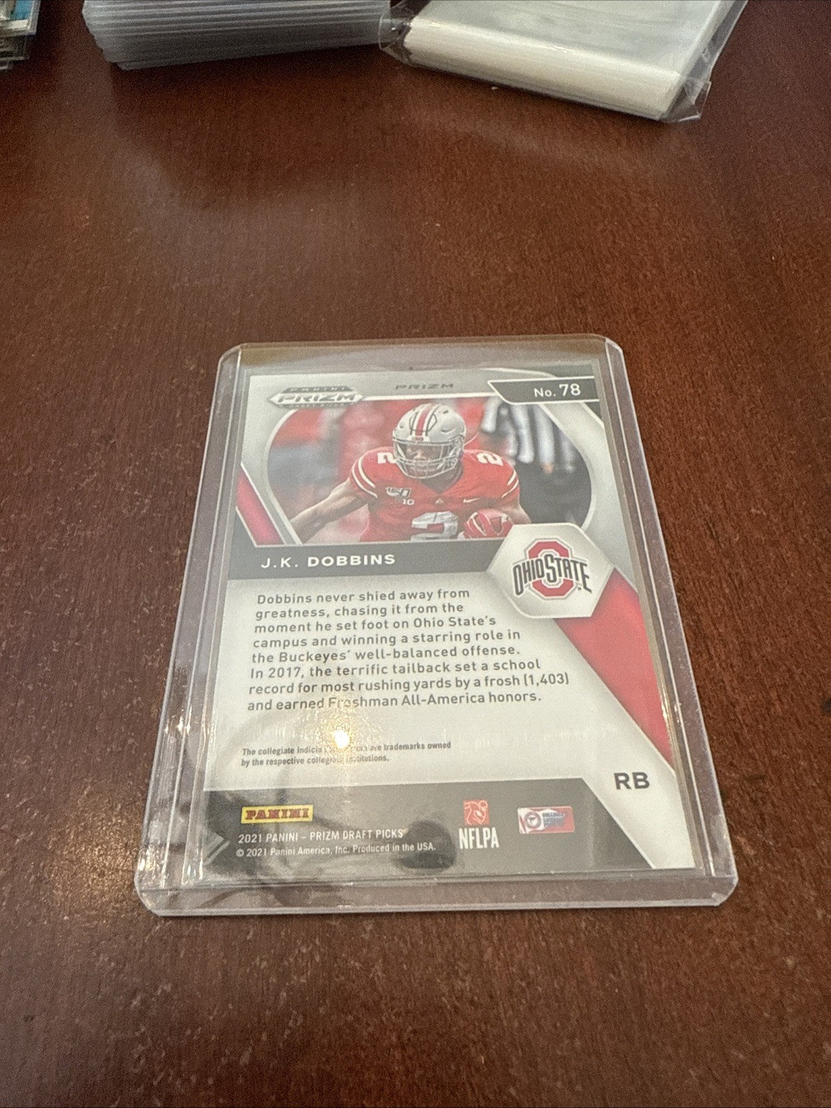 2021 Panini Prizm Draft Picks Orange Ice Prizm JK Dobbins #78