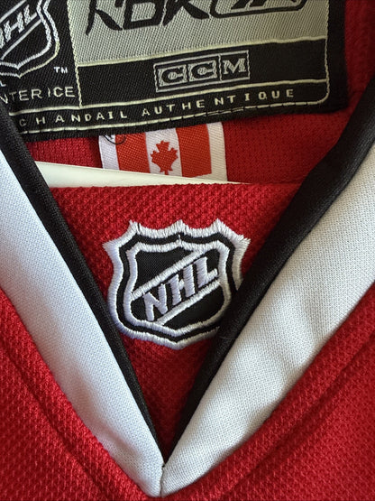 Men’s Reebok CCM VTG Patrick Sharp #10 Blackhawks Authentic Jersey Sz 52 - Red