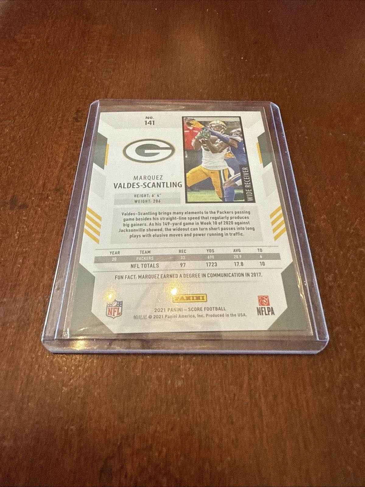 2021 Score - Marquez Valdes-Scantling #141 Red Dots /460