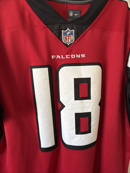 Men’s Nike Calvin Ridley #18 Atlanta Falcons Vapor Lmtd NFL Jersey Sz L Red RARE