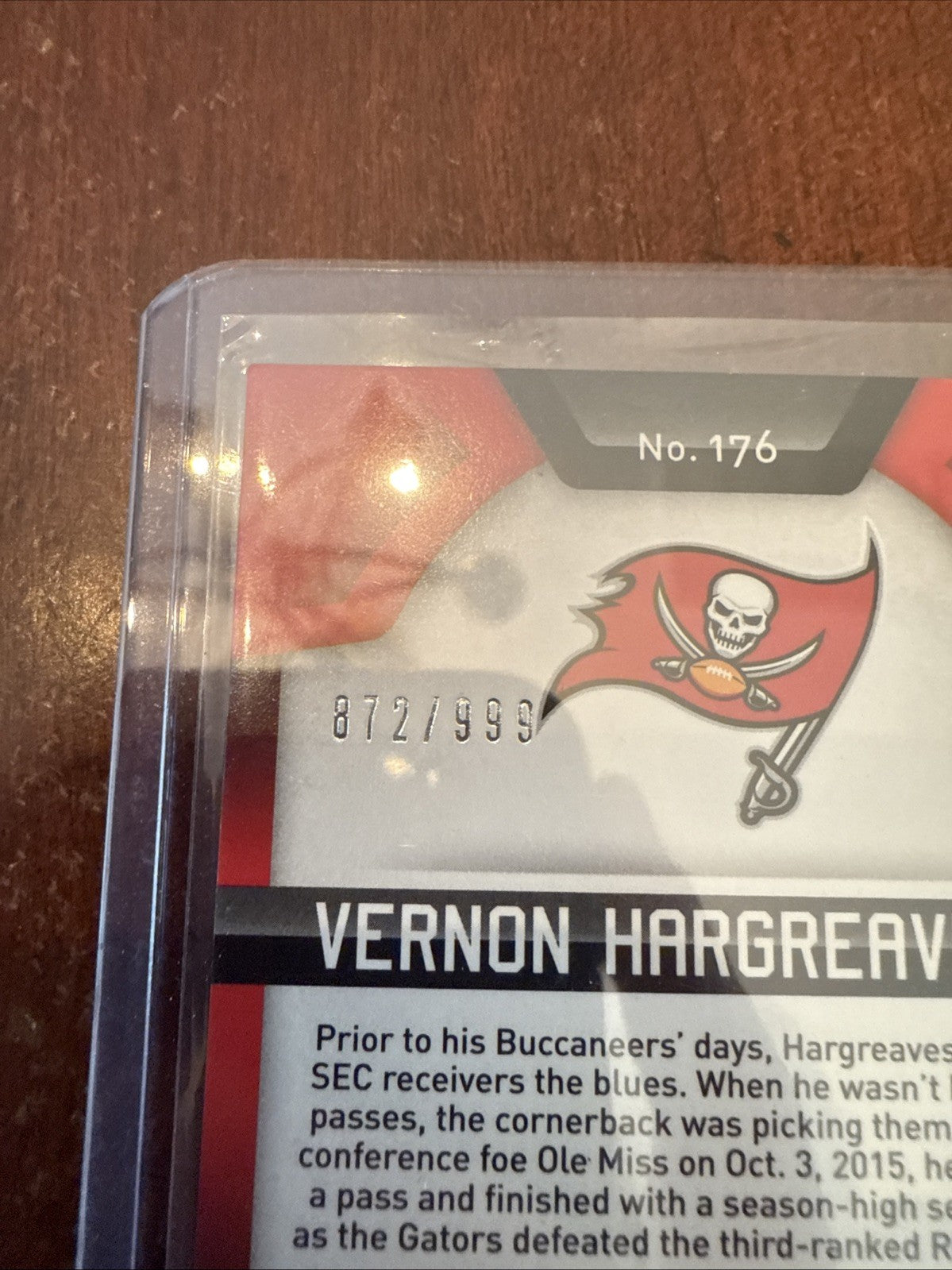2016 Certified Rookies /999 Vernon Hargreaves III #176 Rookie RC