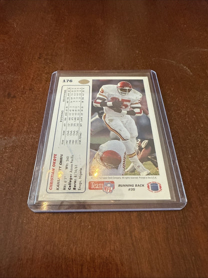 1991 Upper Deck - Christian Okoye #176 Autograph