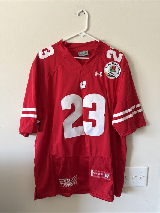 Men's Under Armour Jonathan Taylor #23 Wisconsin Badgers Rose Bowl Jersey Sz XL