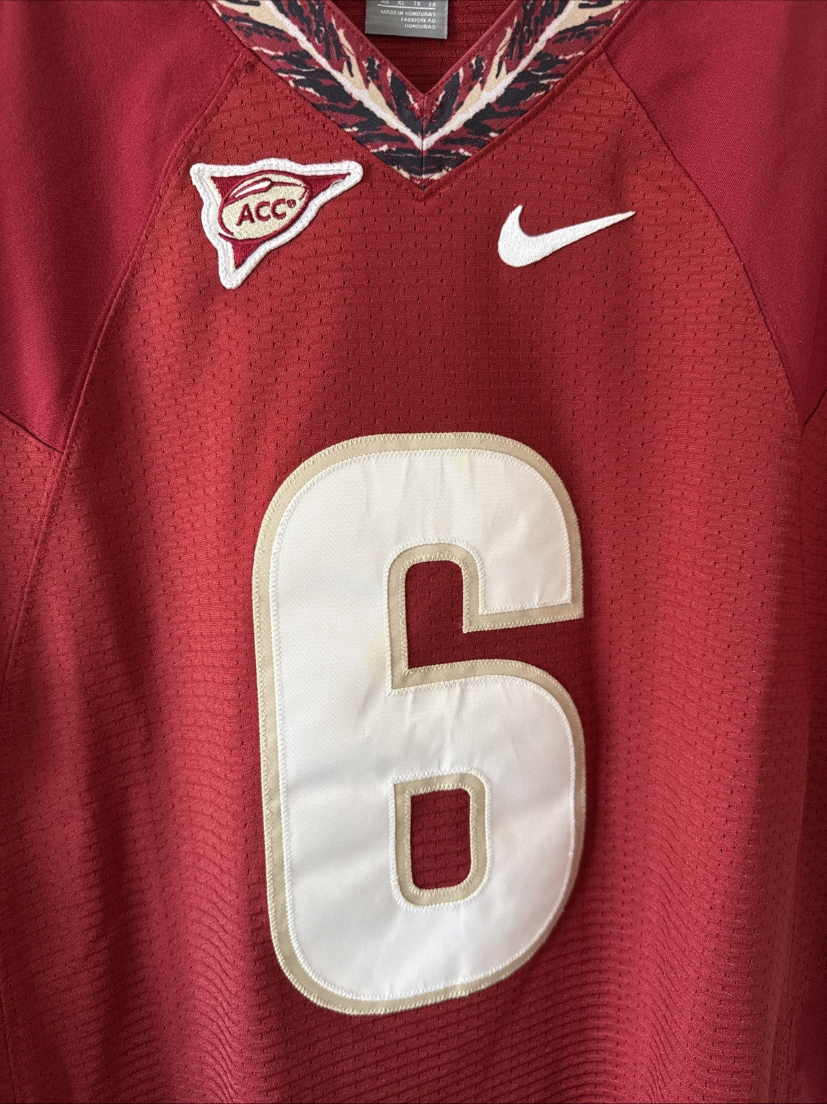 MEN’S NIKE LEROY BUTLER #6 FLORIDA STATE SEMINOLES NCAA JERSEY SZ 48 - RED RARE