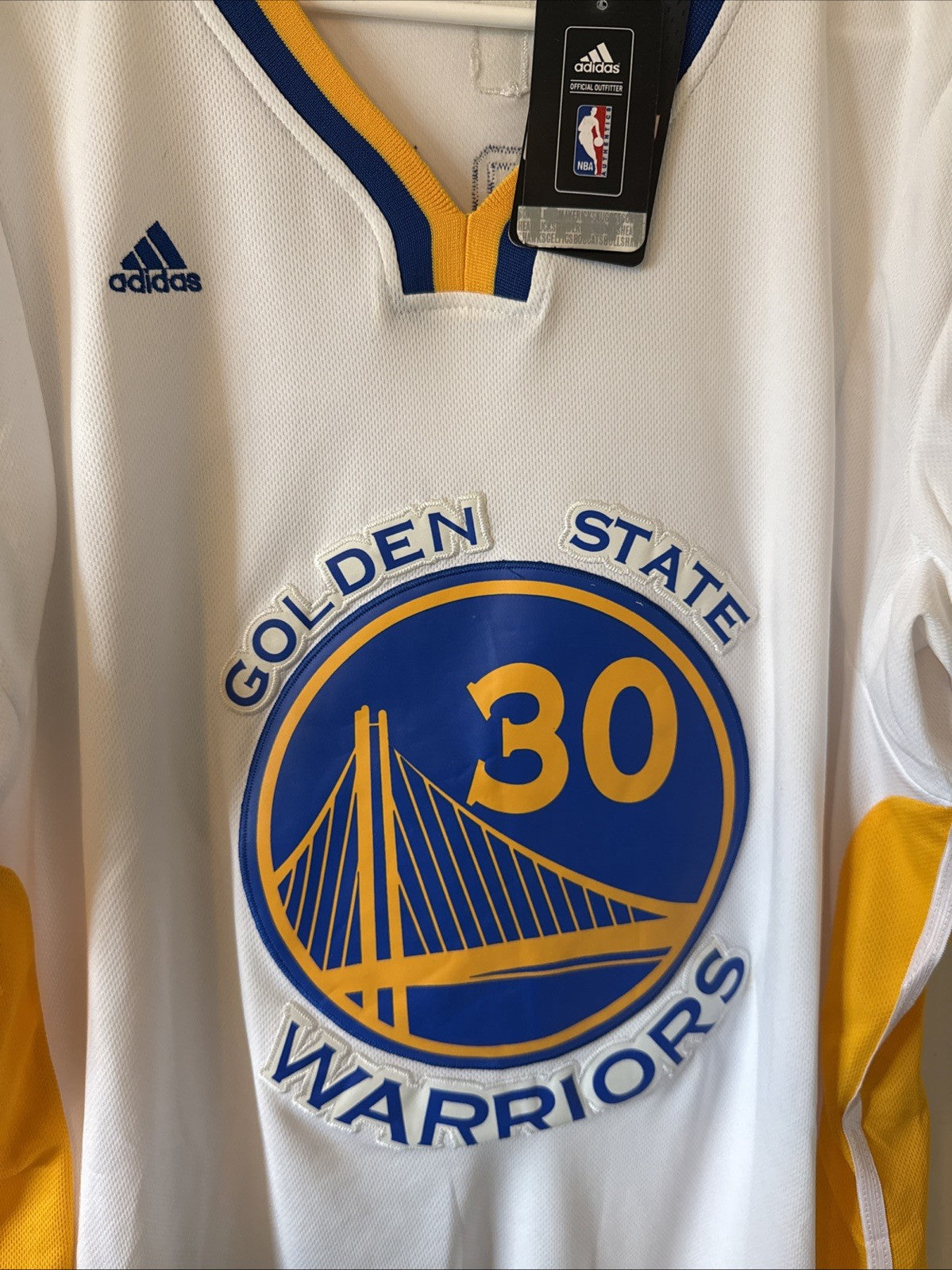 Men’s adidas Stephen Curry #30 Golden State Warriors Jersey Sleeved Sz 2XL - NWT
