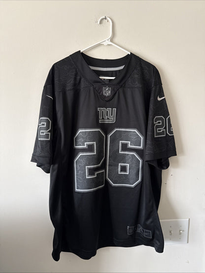 Men's Nike Saquon Barkley #26 New York Giants RFLCTV Limited Jersey Sz XL RARE