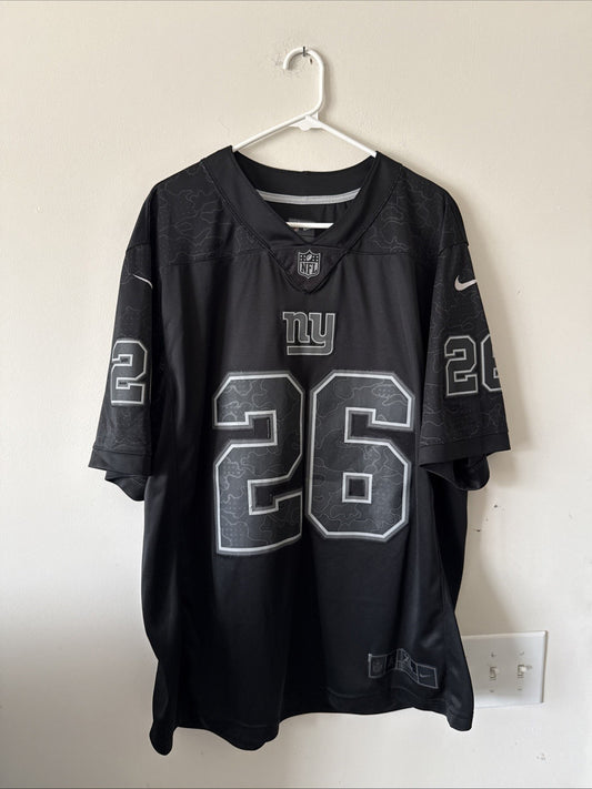 Men's Nike Saquon Barkley #26 New York Giants RFLCTV Limited Jersey Sz XL RARE