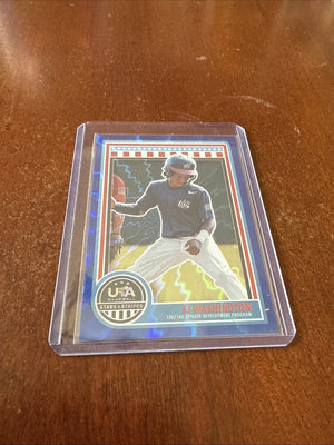 2025 Panini Stars and Stripes - EJ Washington #118 Blue Lightning /125 (RC)