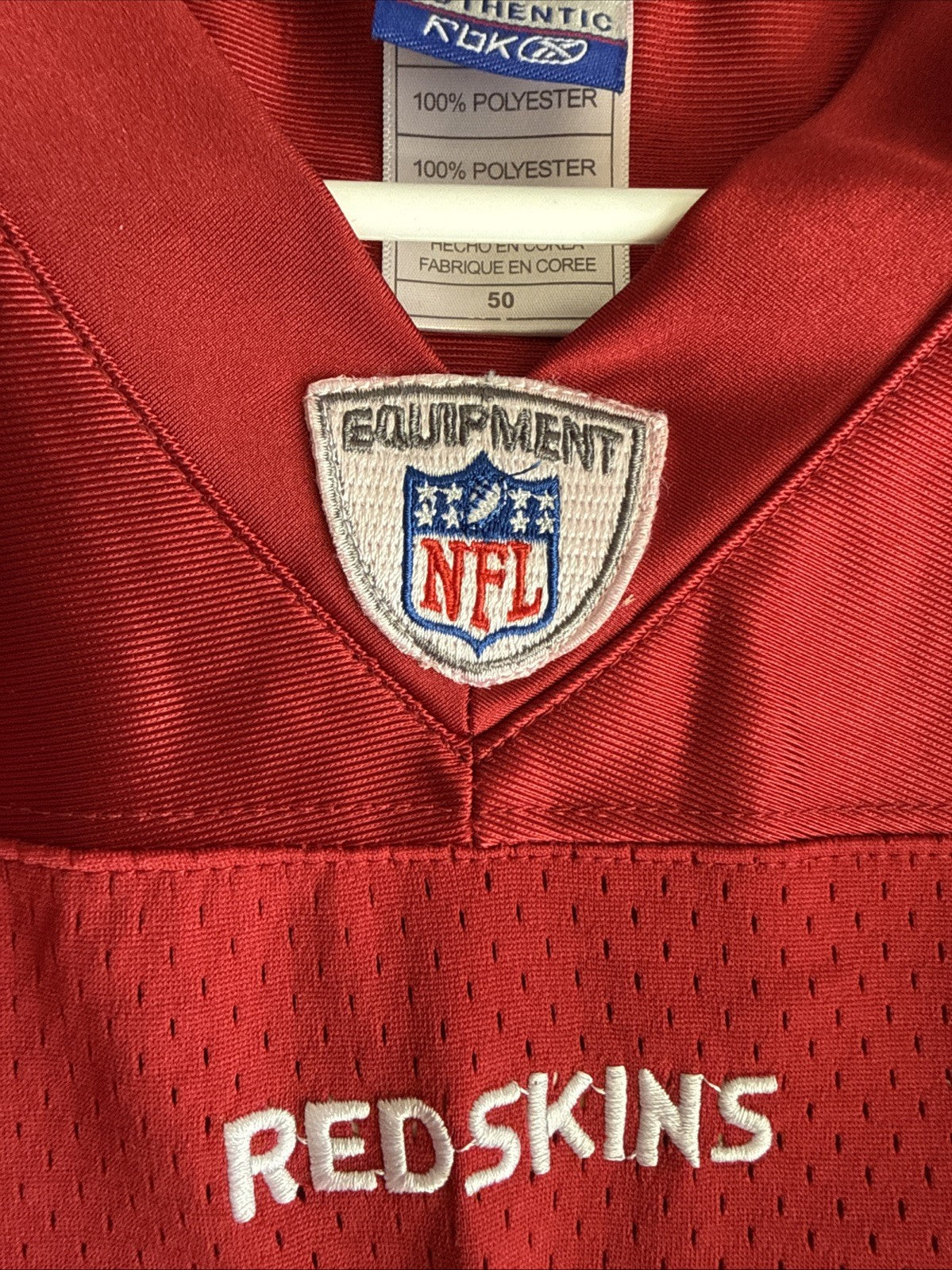 Men’s Reebok Chris Cooley #47 Washington Redskins Authentic Jersey Sz 50 - RARE