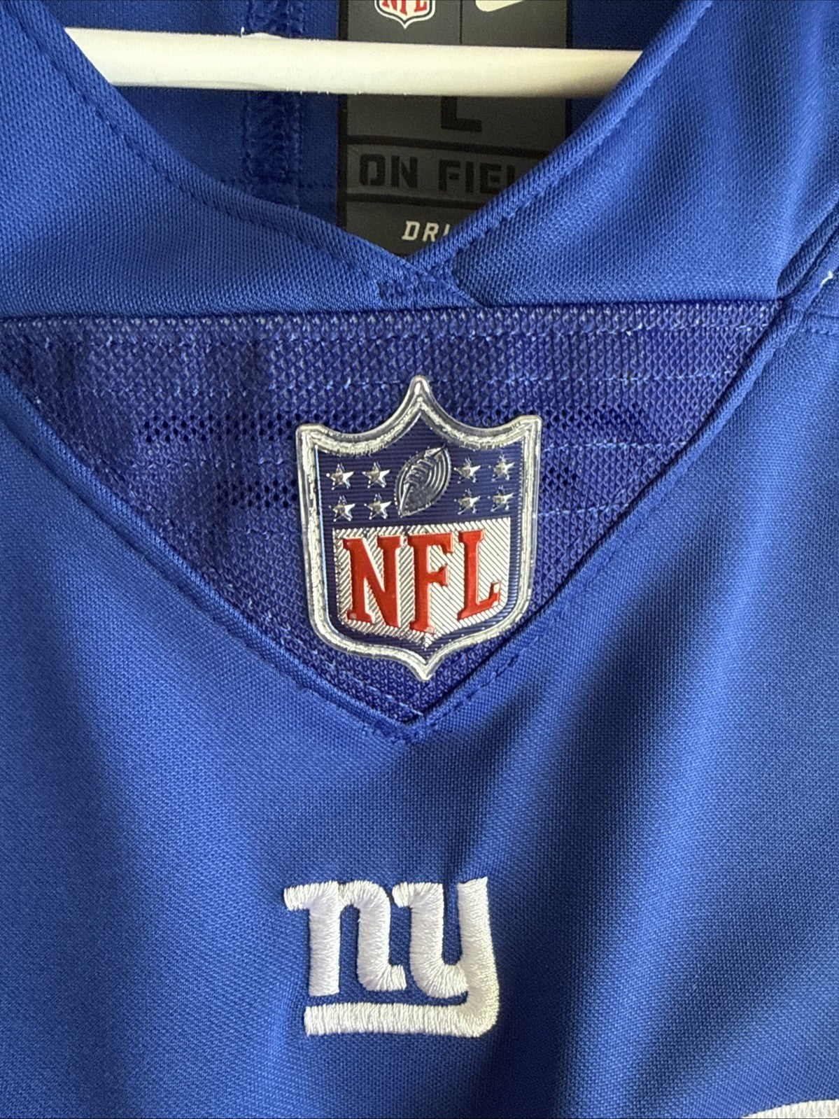Men’s Nike Saquon Barkley #26 New York Giants Vapor Lmtd Jersey Sz L - Blue RARE