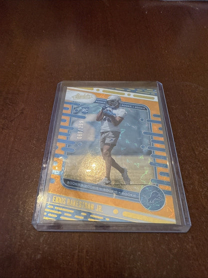 2024 Absolute Football - Ennis Rakestraw Jr Orange Refractor RC /299 #158 Lions