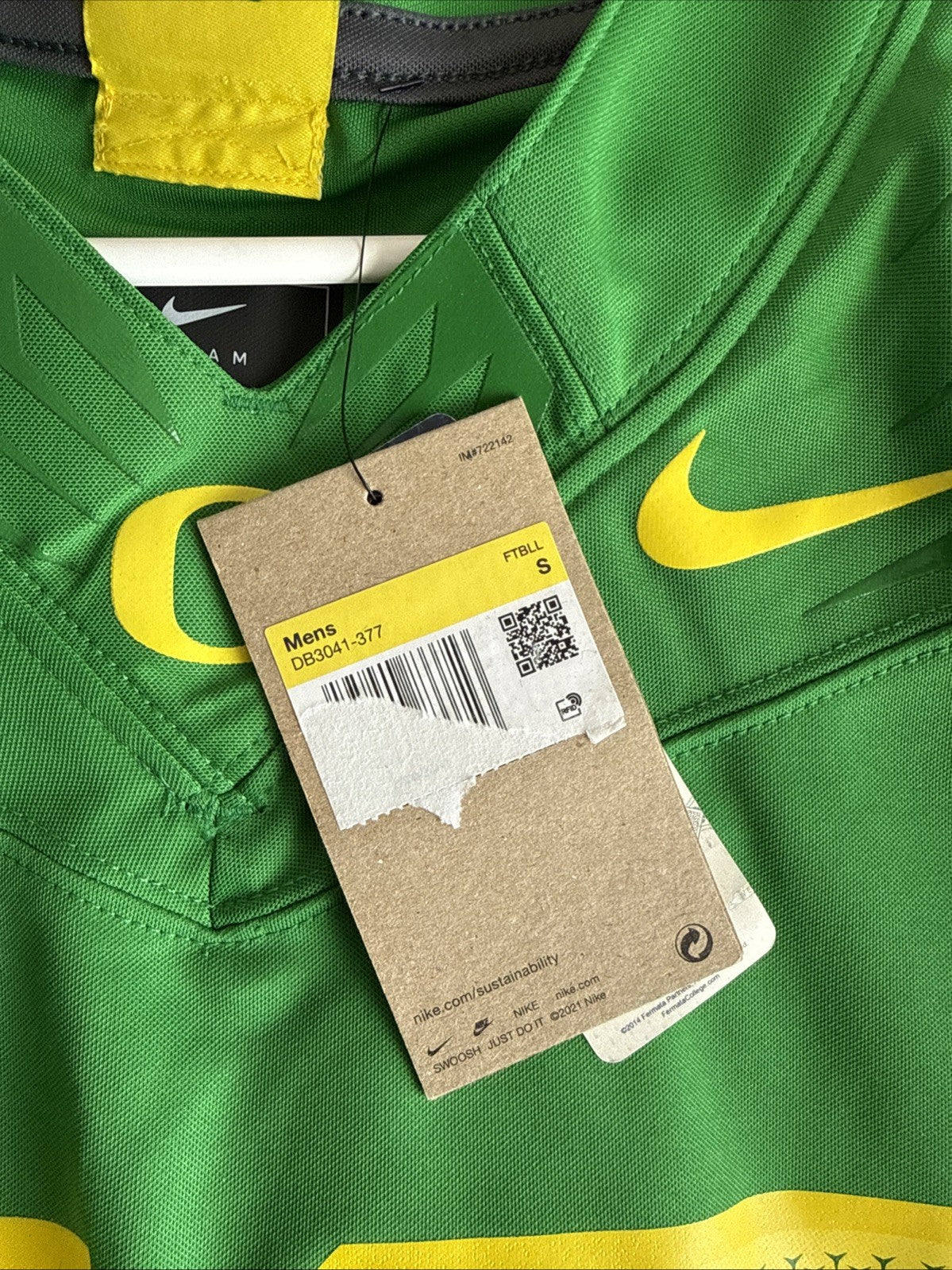 Men’s Nike Roy Robertson Harris #50 Oregon Ducks Football Jersey Sz S - NWT RARE