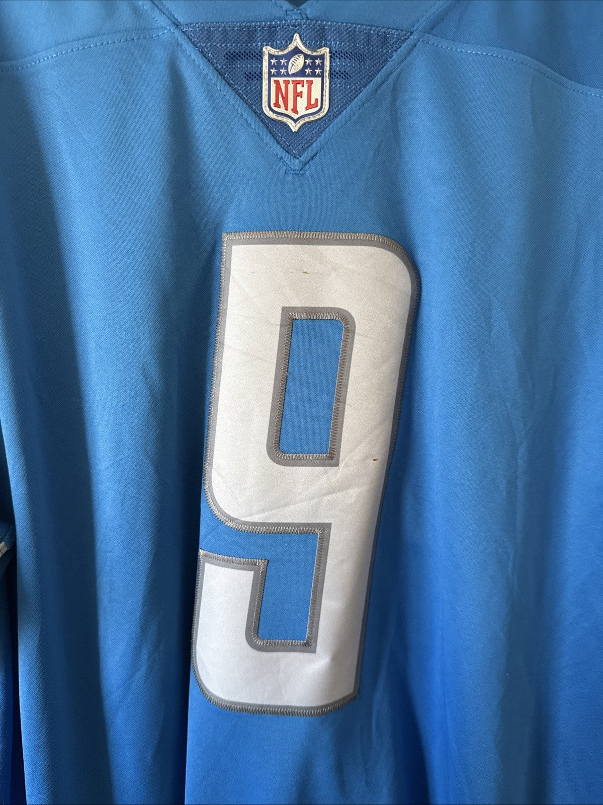 Men’s Nike Matthew Stafford #9 Detroit Lions Vapor Limited Jersey Sz L Blue RARE