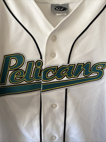Men’s OT Sports Brandon Jones #27 Auto Myrtle Beach Pelicans Jersey Sz XL White