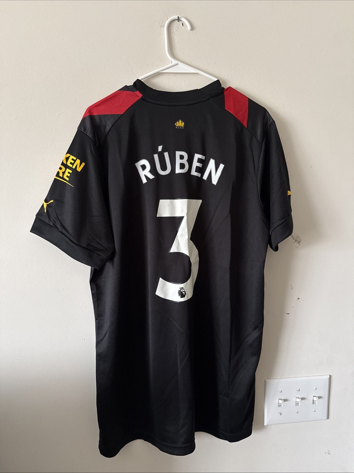 Men’s Puma Ruben Dias #3 Manchester City Puma 2022/23 Away Jersey Sz 2XL - RARE