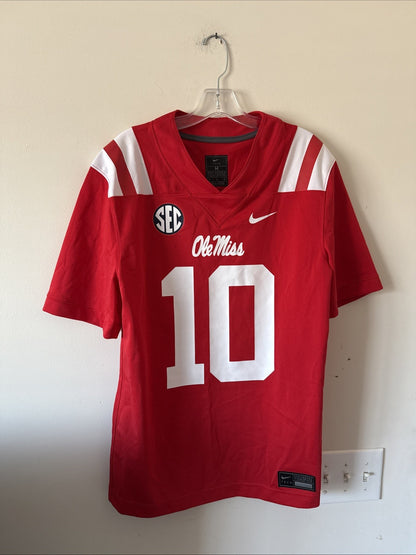 Men’s Nike Eli Manning #10 Ole Miss Rebels NCAA Jersey Sz M - Red RARE