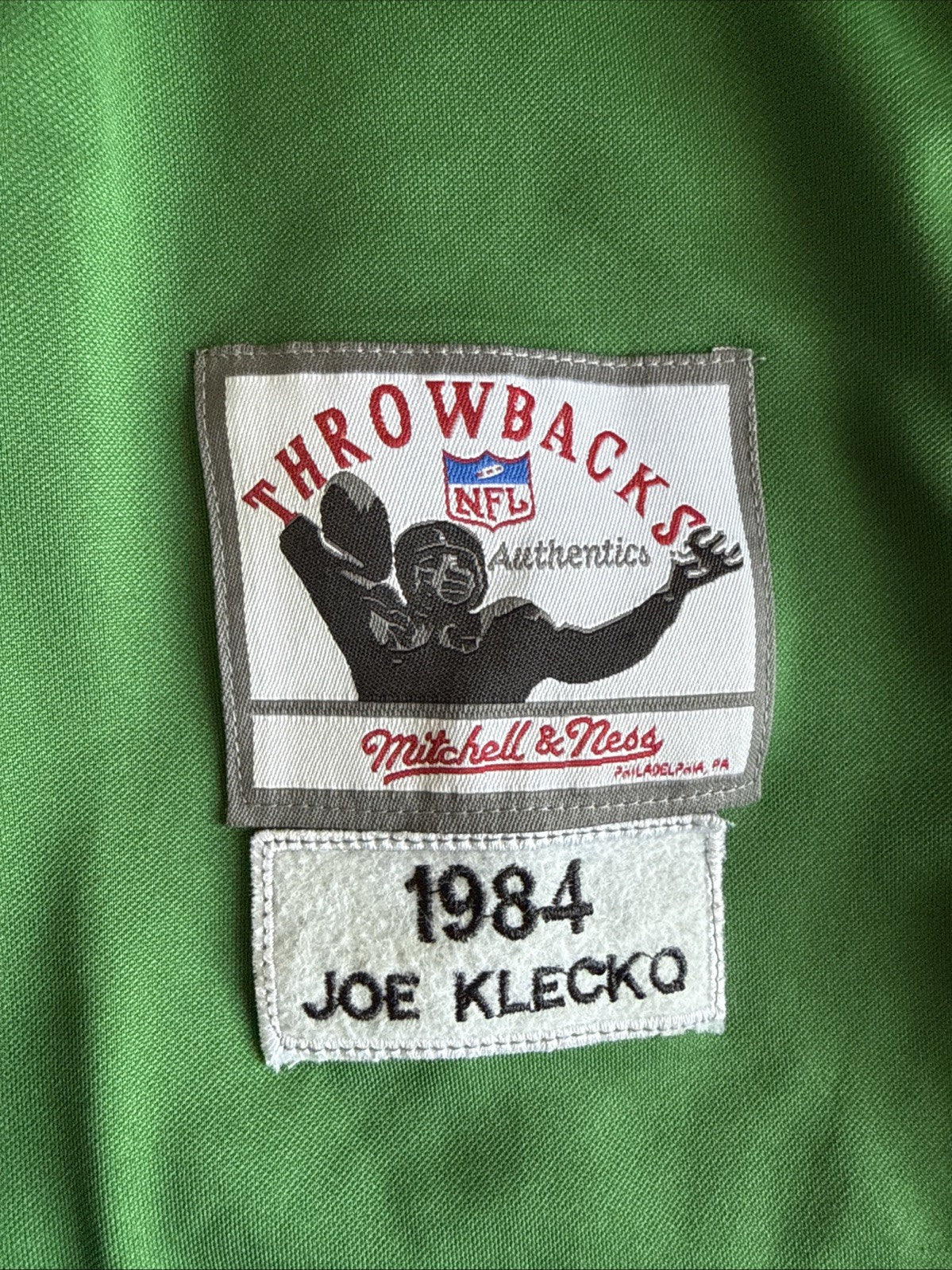 Men’s Mitchell & Ness Joe Klecko #73 NY Jets 1984 Jersey Silver Anniv Sz 54 RARE