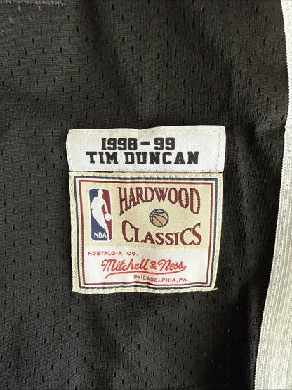 Men's Mitchell & Ness Tim Duncan #21 San Antonio Spurs 1998/99 Sz 40 - Black NWT