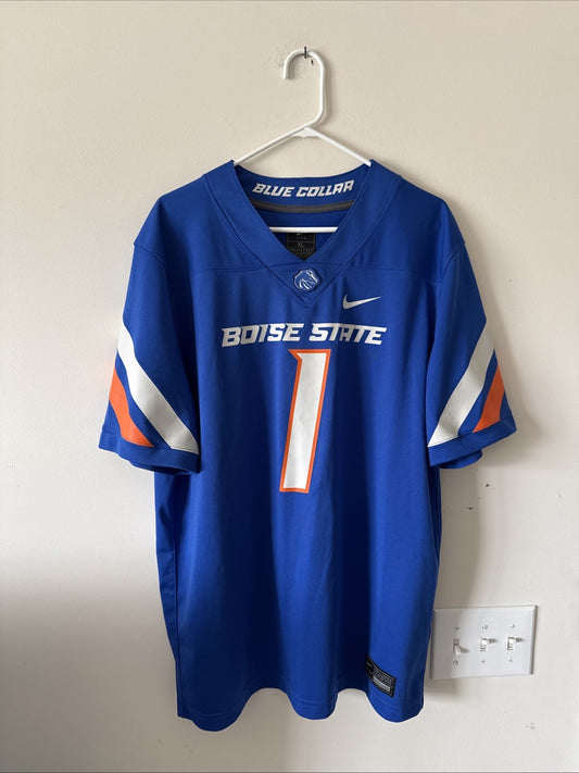 Men’s Nike Boise State Broncos #1 Untouchable Football Jersey Sz XL - Blue NWOT