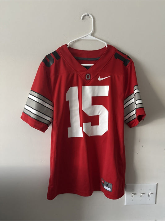 Men’s Nike Ezekiel Elliott #15 Ohio State Buckeyes Throwback Jersey Sz S - RARE