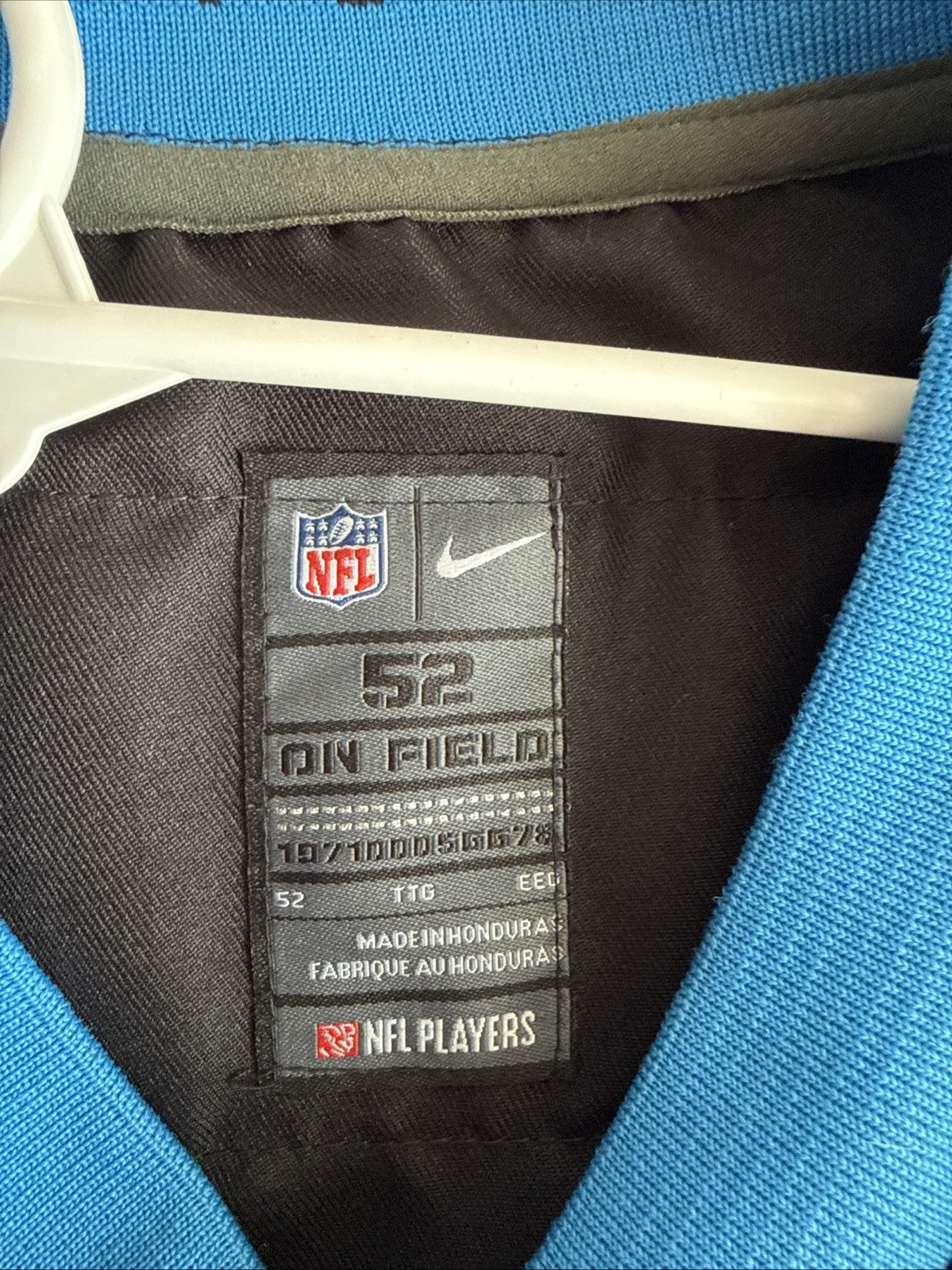 Men’s Nike Cam Newton #1 Carolina Panthers 20th Anniversary Jersey Sz 52 - RARE