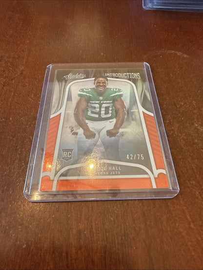 2022 Panini Absolute - Introductions Breece Hall #INT-12 Spectrum Orange /75...