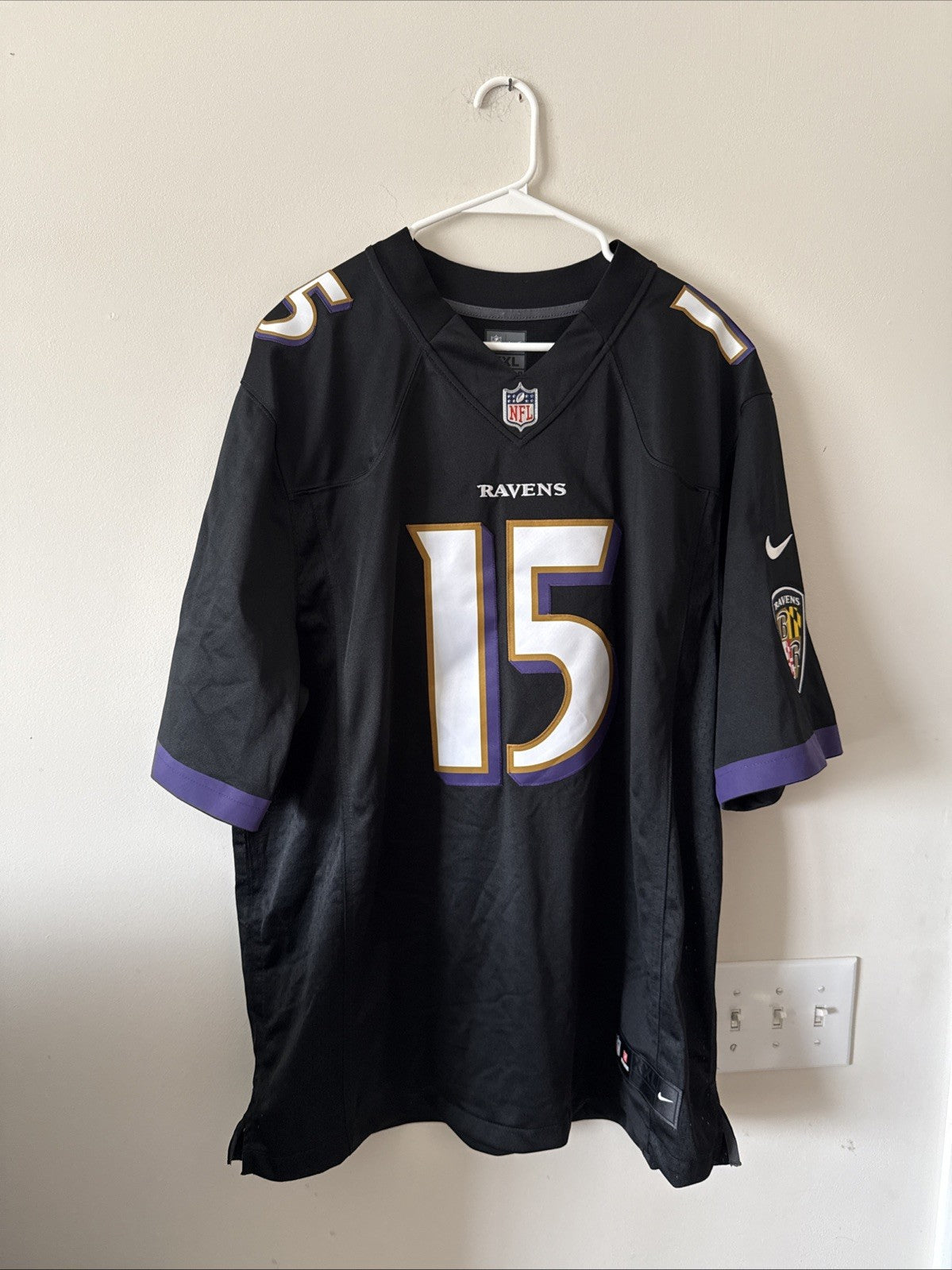 Men’s Nike Hollywood Brown #15 Baltimore Ravens Vapor Lmtd Jersey Sz 2XL - RARE