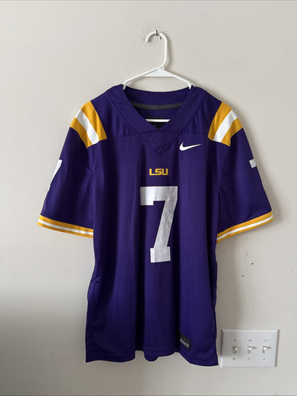 Men’s Nike Leonard Fournette #7 LSU Tigers NCAA Jersey Sz M - Purple RARE