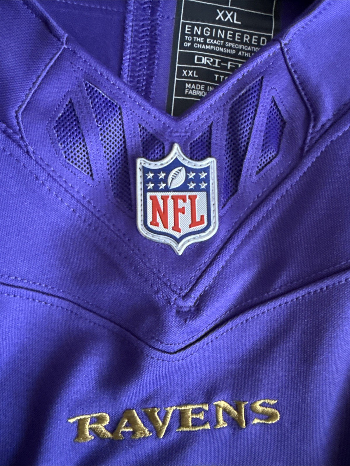 Men’s Nike Lamar Jackson #8 Baltimore Ravens Vapor Lmtd Color Rush Jersey Sz 2XL