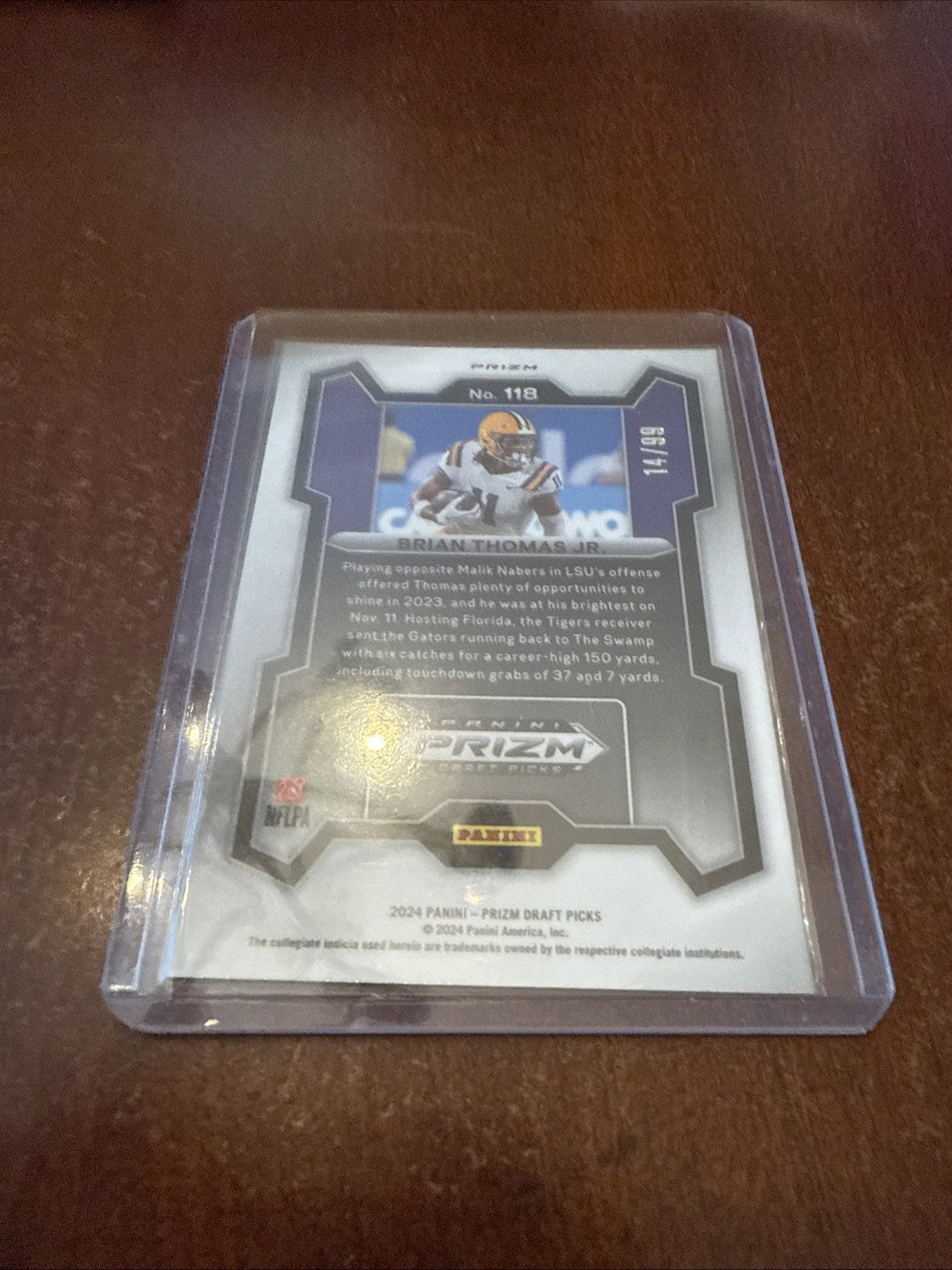 2024 Panini Prizm Draft Picks - Brian Thomas Jr. #118 Blue Ice Prizm /99 (RC)