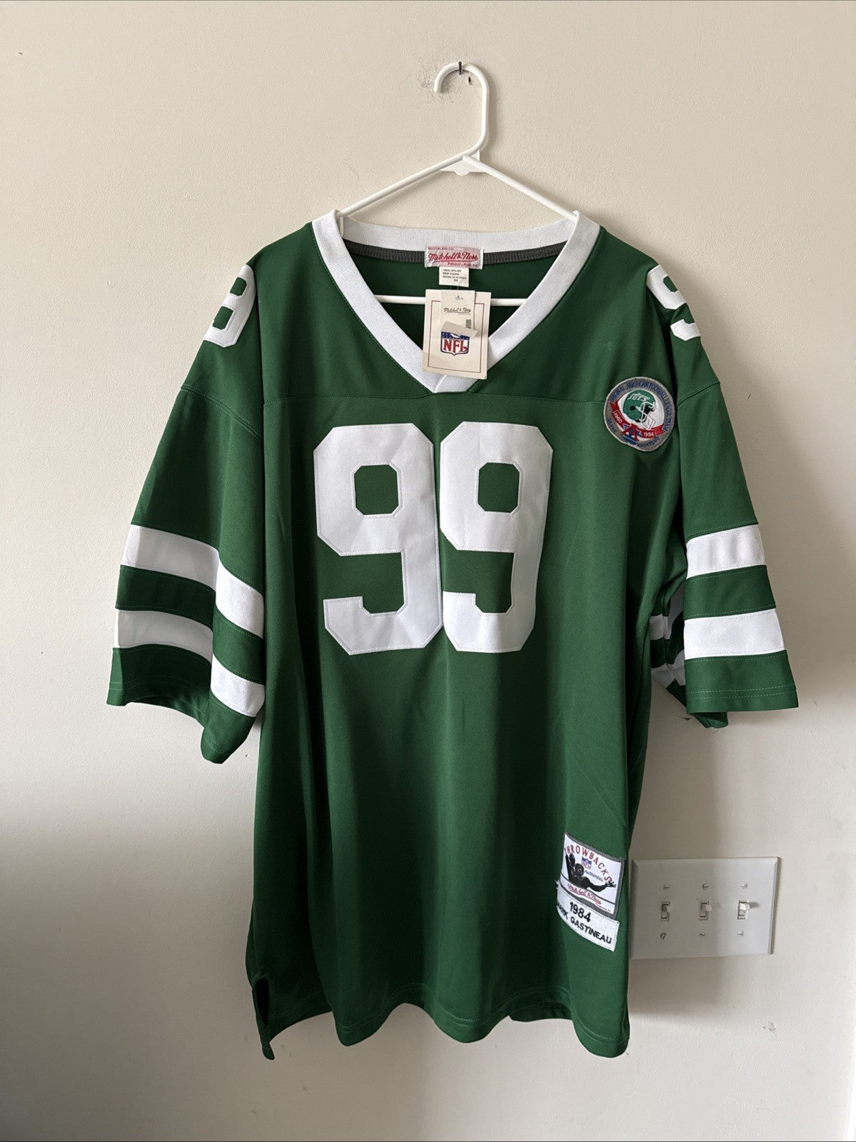 Men’s Mitchell & Ness Mark Gastineau #99 NY Jets 1984 NFL Jersey Sz 54 NWT RARE