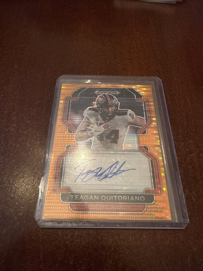 2022 Prizm Draft Picks Orange Pulsar /49 Teagan Quitoriano RC Auto #RA-TQU