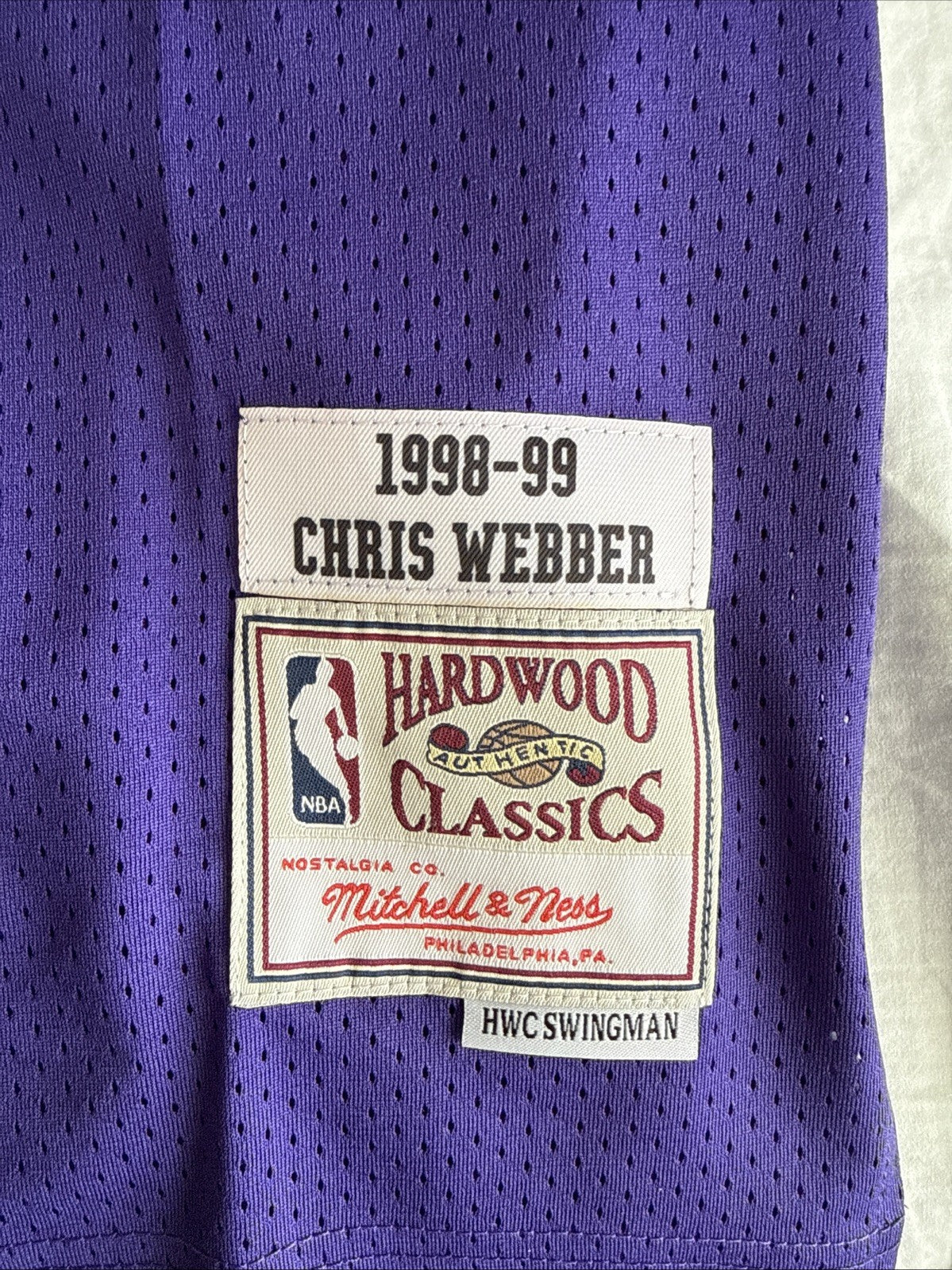 Mens Mitchell & Ness Chris Webber #4 Sacramento Kings 1998/99 Jersey Sz M - NWT