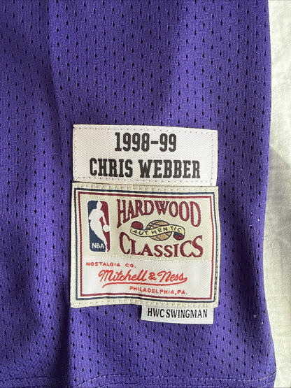 Mens Mitchell & Ness Chris Webber #4 Sacramento Kings 1998/99 Jersey Sz M - NWT