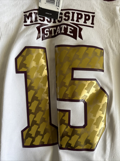 Men’s Adidas Mississipi State #15 Team Shockweb NCAA Jersey Sz XL - NWT RARE