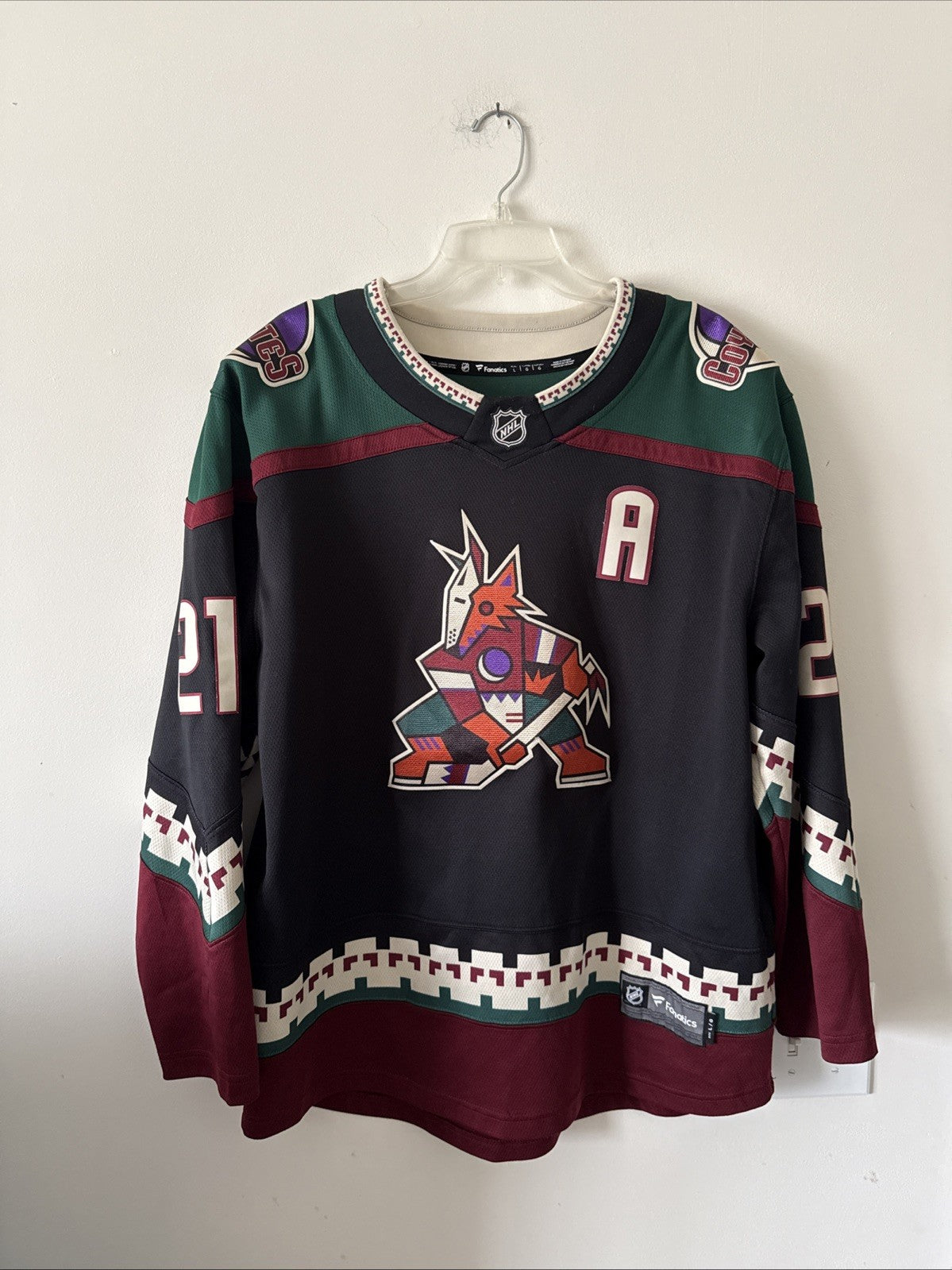 Men’s Fanatics Derek Stepan #21 Arizona Coyotes Retro Kachina Jersey Sz L - RARE