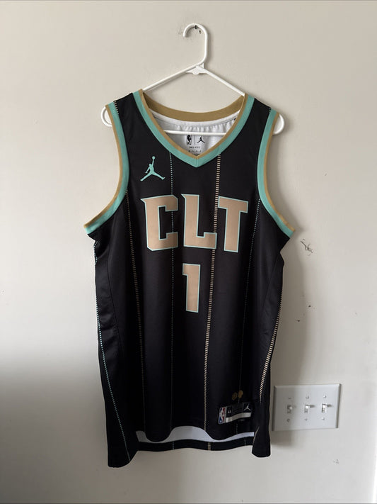 Men’s Jordan LaMelo Ball #1 Charlotte Hornets 2022/23 City Edition Jersey Sz 48