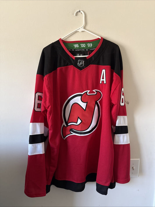 Men’s Fanatics Jack Hughes #86 New Jersey Devils Home Jersey Sz 56 - Red RARE