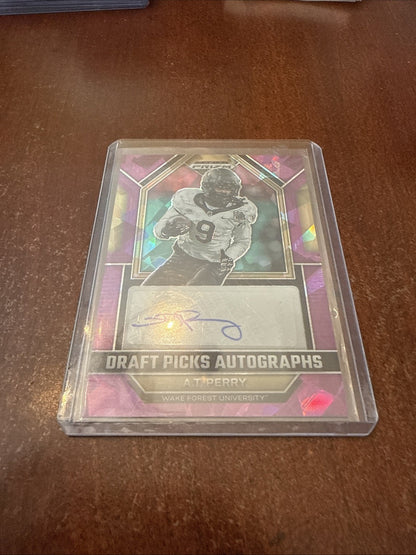 2023 Panini Prizm Draft Picks Purple /49 AT Perry #DPA-ATP Rookie Auto RC