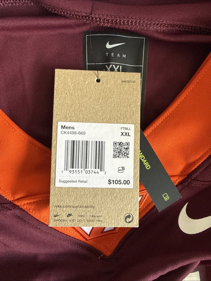 Men’s Nike Jordan Tapscott #81 Autographed VT Hokies Jersey Sz 2XL - NWT RARE