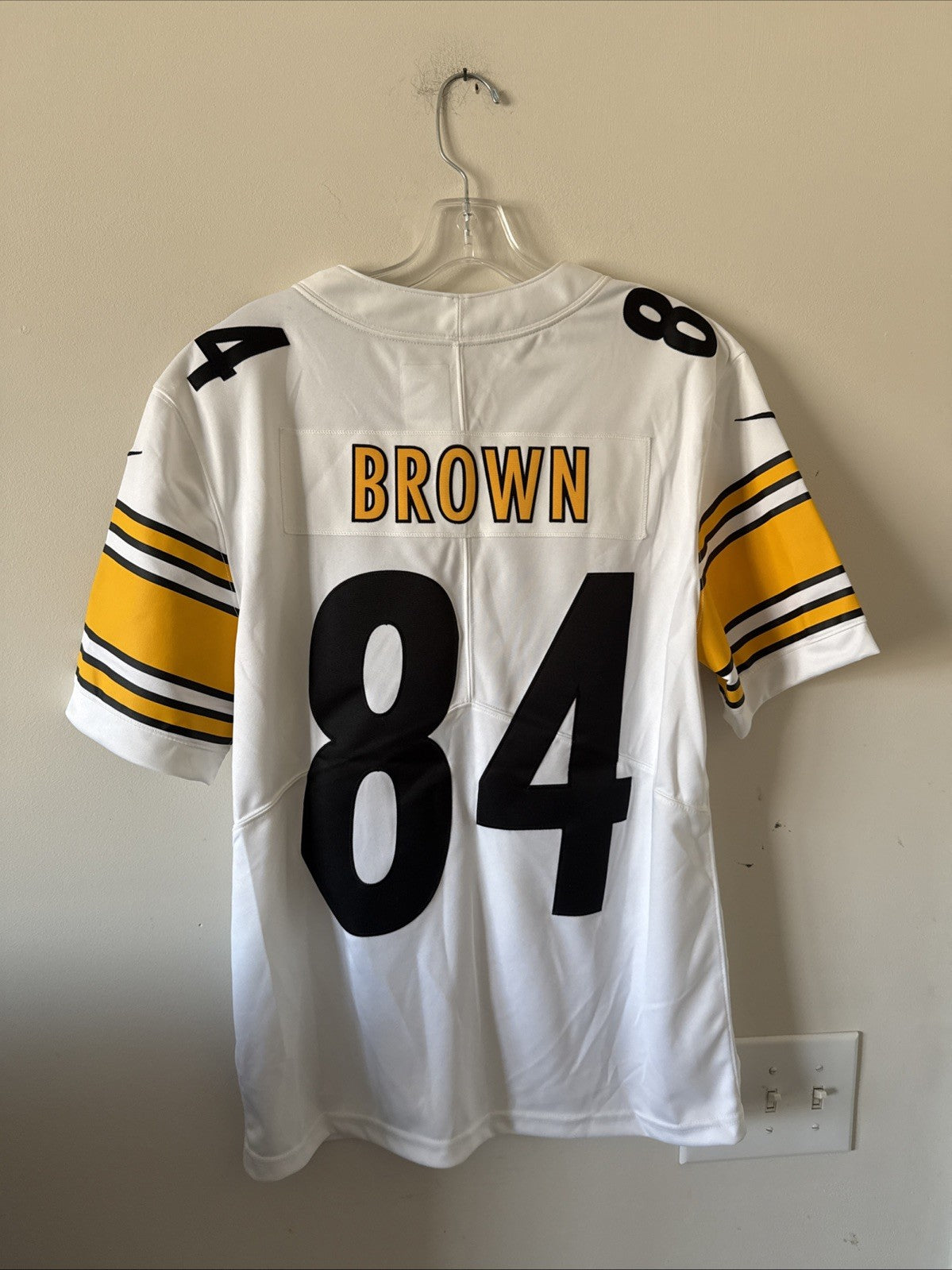 Men’s Nike Antonio Brown #84 Steelers Vapor Limited NFL Jersey Sz M - White RARE